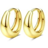 Drperfect 1Pair Flat Back Earrings for Women Surgical Steel Earrings for Sensitive Ears Hoop Stud Cartilage Tragus Piercings