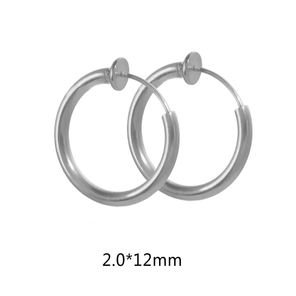 6-piece stainless steel textured hoop earrings for DIY jewelry making by HSF Marketplace
