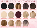 DIYOMO natural black straight PU clip-in hair extensions, 100% human hair with seamless invisible wefts