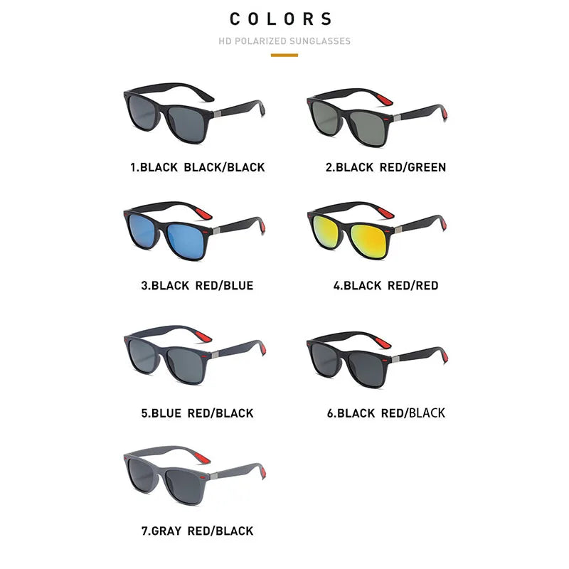 HSF Marketplace night vision sunglasses for men with polarized PC frame, suitable for outdoor sports and daytime or night driving.