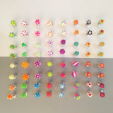Colorful silicone ball stud earrings in Japanese Korean style for girls, teens, and children by HSF Marketplace