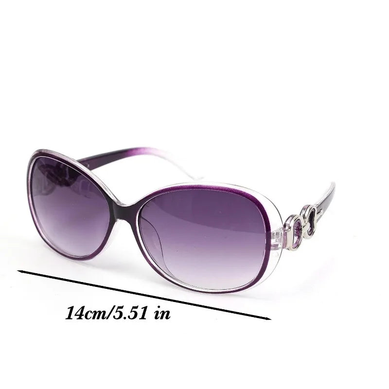 Large-framed gradient sunglasses for women by HSF Marketplace, UV protection, oval shape, stylish retro Y2K fashion eyewear.