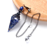 Natural stone pendulum pendant for jewelry making and energy use, HSF Marketplace jewelry
