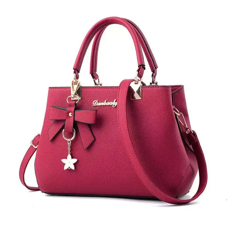 Korean trendy autumn winter bow women's handbag by HSF Marketplace, large portable shoulder and messenger bag for women.