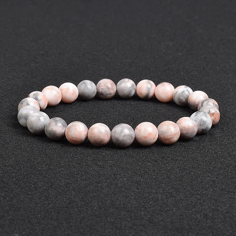 Genuine Natural Stone Bracelet Apatite Lapis Lazuli Agate Crystal Tiger Eye High Quality Gem Beads Bracelet Homme Jewelry Bangle