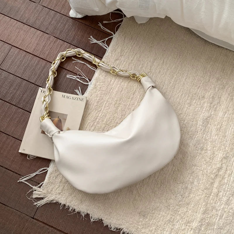 Stylish PU leather hobo shoulder bag for women by HSF Marketplace, spacious handbag with a relaxed silhouette