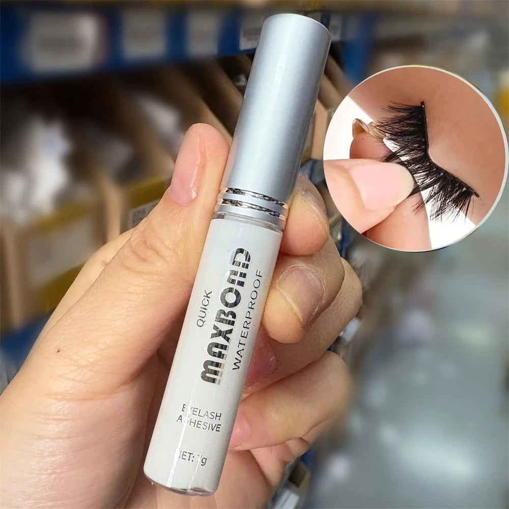 HSF Marketplace 7G waterproof eyelash glue for false eyelashes, quick-drying, natural look, non-irritating, with applicator