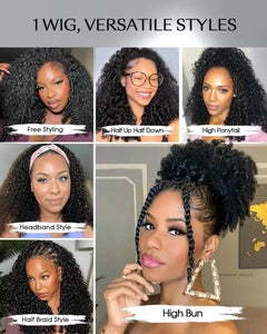 Glueless Burmese Curly Human Hair Wig Ready to Wear 13x4 Deep Wave Curly Lace Front Human Hair Wigs For Woman on Clearance Sale for Women Ready to Wear On Clearance Sale Pre Plucked Wig Party Work Daily Life
