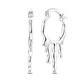 Hypoallergenic CZ zircon hoop earrings in 925 sterling silver by HSF Marketplace