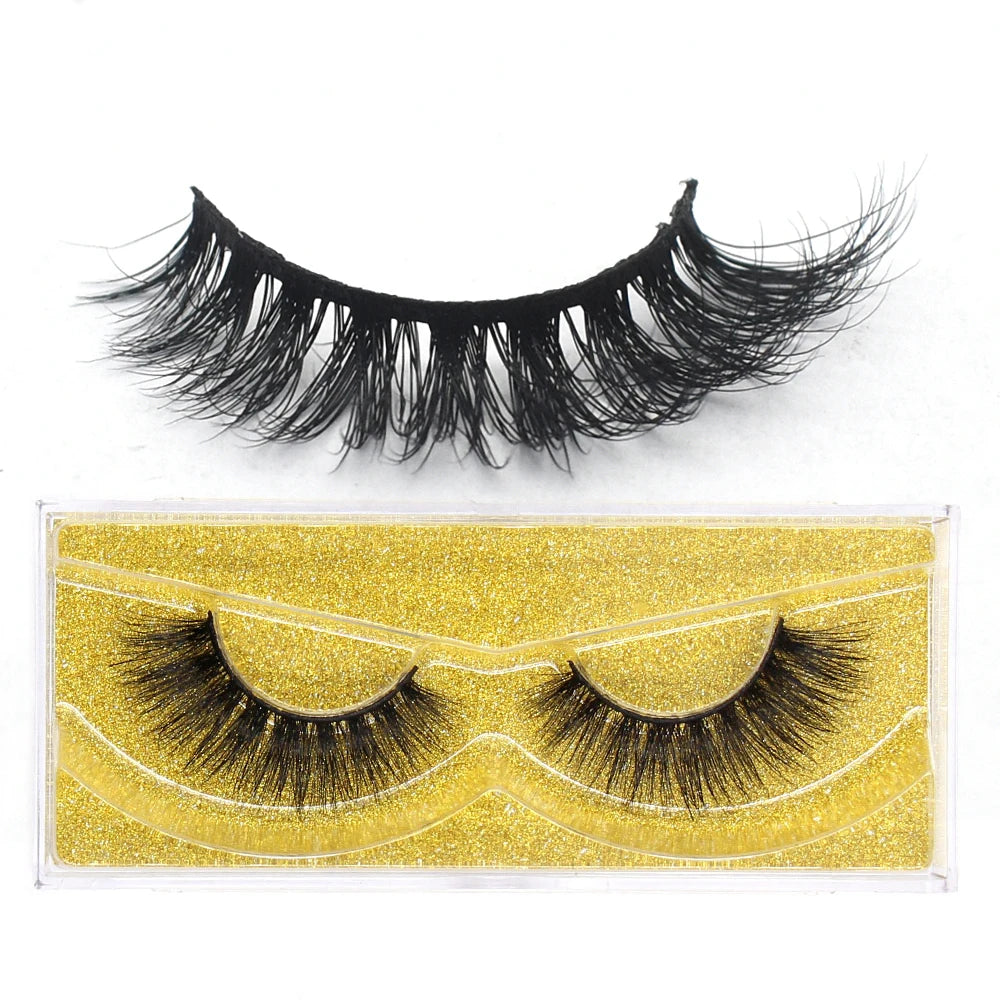 Dropshipping 3D Mink Eye Lashes Fluffy Volume Eyelash Extension Natural Wispy Full Strip Mink False Eyelashes Bulk Lash Makeup