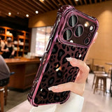Burgundy leopard print phone case for iPhone 13–18 Pro Max by HSF Marketplace