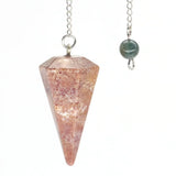 Natural Crystal Pendulums for Divination Dowsing Amethyst Pink Quartz Pendulum Reiki Healing Gem Stone Pendant Pendulos