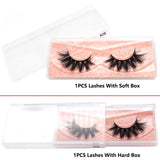 FOXESJI Mink Eye Lashes Fluffy Dramatic Wispy Cross False Eyelashes Strip Lashes Extension Natural Soft 3D Mink Eyelashes Makeup