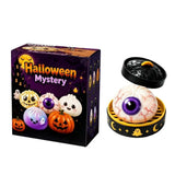 New 1-5pcs Halloween Ghost Dumpling Squishy Toy with Box Squeeze Decompression Fidget Toy for Stress Relief Gift Box Set