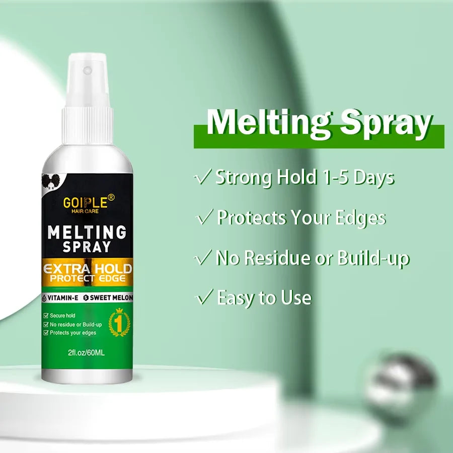 Lace Wig Bonding Spray Melting Spray and Glue for Wigs Bonding Liquid Remover Hair Styling Wax Flyaway Edge Control Gel Wax Kit
