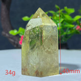 Natural Citrine Quartz Healing Pyramid Beautiful Home Decor Gift Mineral Stone Yellow Crystal Rod For Therapeutic Healing