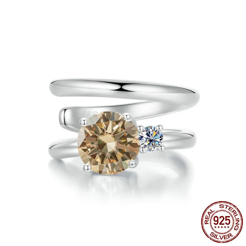 925 sterling silver moissanite earrings for non-pierced ears, shown as sparkling clip-on jewelry