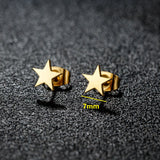 Fashion Stainless Steel Earrings Small Cute Triple Star Stud Earrings Punk Piercing Earing Women's Starry Minimalist Jewelry