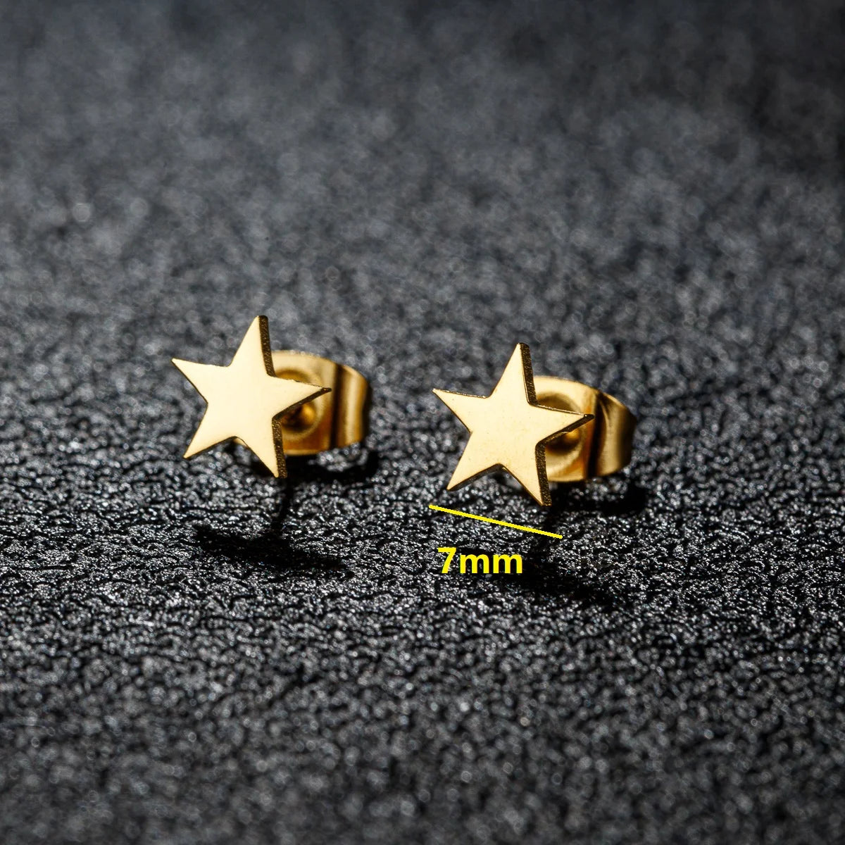 Fashion Stainless Steel Earrings Small Cute Triple Star Stud Earrings Punk Piercing Earing Women's Starry Minimalist Jewelry