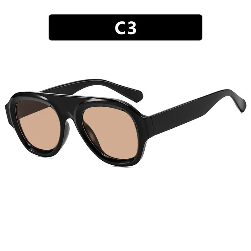 HSF Marketplace vintage oval shape sunglasses for women, stylish outdoor eyewear