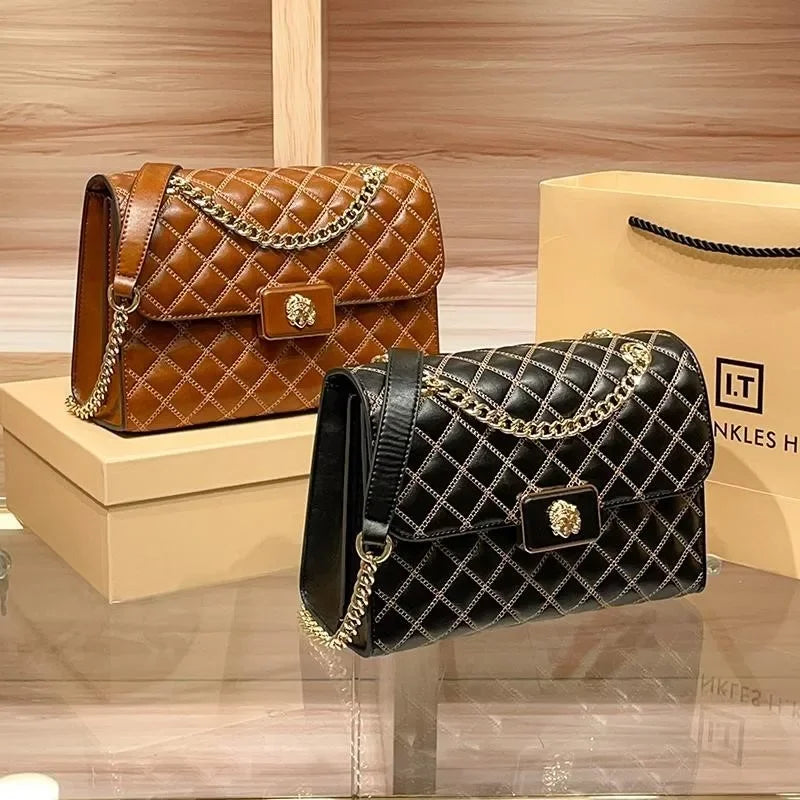 Elegant HSF Marketplace leather tote bag for women with crossbody strap, shoulder handle, and travel-friendly design.