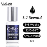 Gollee 1-2s Fast Drying Lash Glue Eyelash Extension Waterproof 6-8 Weeks Long Lasting Adhesive Profession Super Glue Makeup Tool
