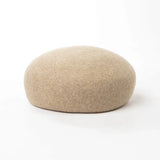 Women's wool felt beret hat with vintage hard concave top, pillbox design, and fascinator style for weddings and parties