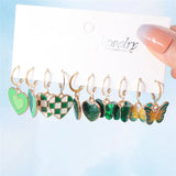 Cute donut resin dangle earrings set, 10-piece jewelry collection by HSF Marketplace