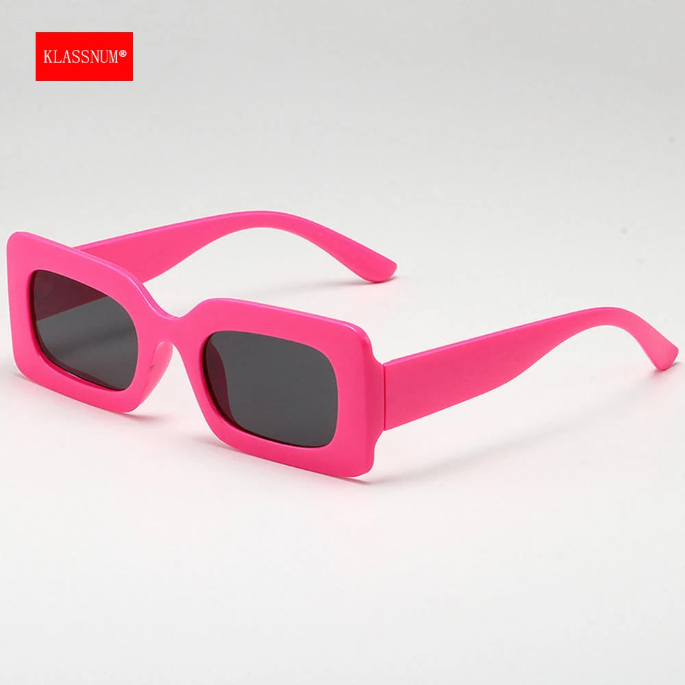 HKASS Marketplace women's candy color retro sunglasses with large square frames, UV400 protection, perfect for trendy parties.