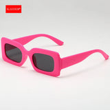 HKASS Marketplace women's candy color retro sunglasses with large square frames, UV400 protection, perfect for trendy parties.