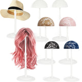 1PC Wig Stand Adjustable Height Portable Wig Holder Stands Non-Slip Wig Head Holders Sturdy Plastic Wig Head Stand