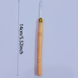 12Pcs/6Pcs/3Pcs Wood Handle Hair Extension Pulling Needle Crochet Hook for Dreadlock & Hair Extensions