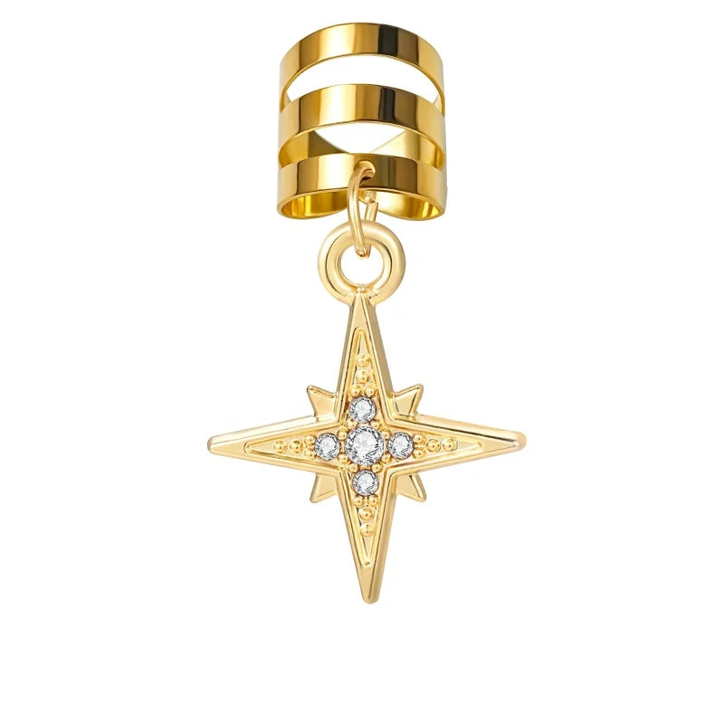 Stars tulip alloy hair jewelry for stylish braided hair accessories by HSF Marketplace