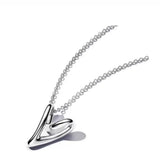 Silver heart pendant necklace with zircon circle charm, S925 silver jewelry for women, perfect for DIY charms and jewelry gifts.