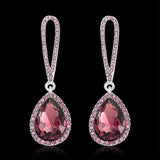 Champagne crystal drop earrings by HSF Marketplace for elegant wedding looks