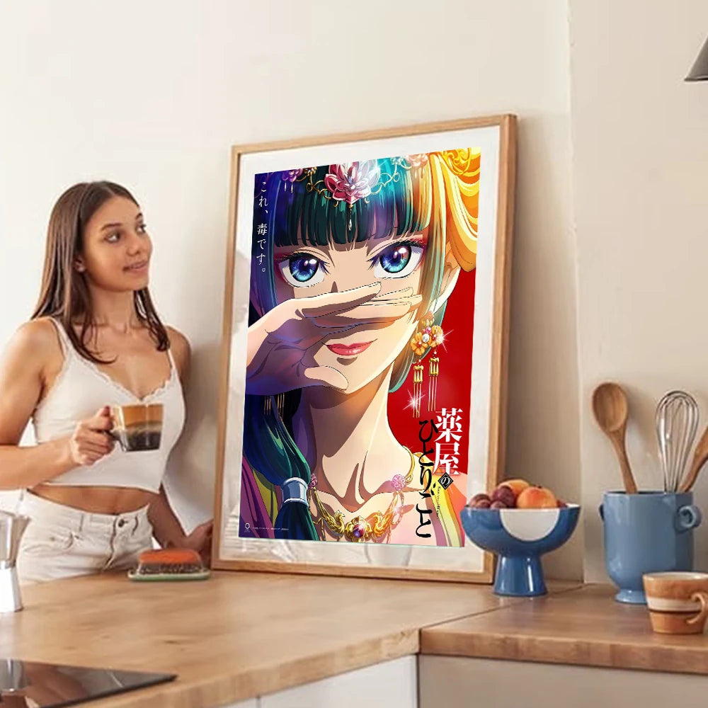Maomao and Jinshi Japanese manga art canvas print poster, K-Culture merch by HSF Marketplace