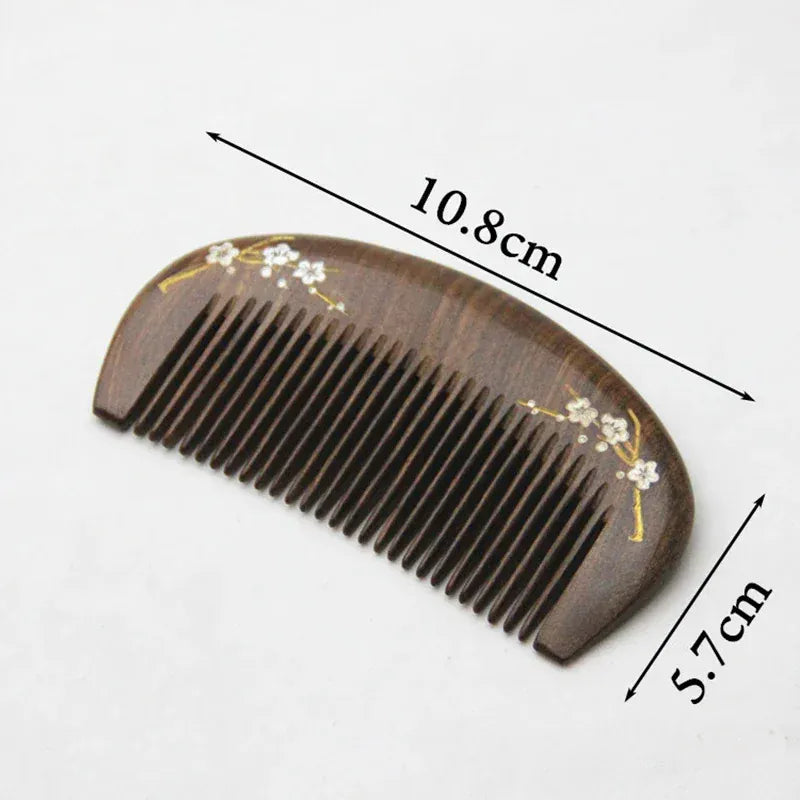 Small Portable Wooden Hair Comb Anti-static Head Massage Combs Pocket Styling Comb for Women Hair Brush Hair Styling Accessories