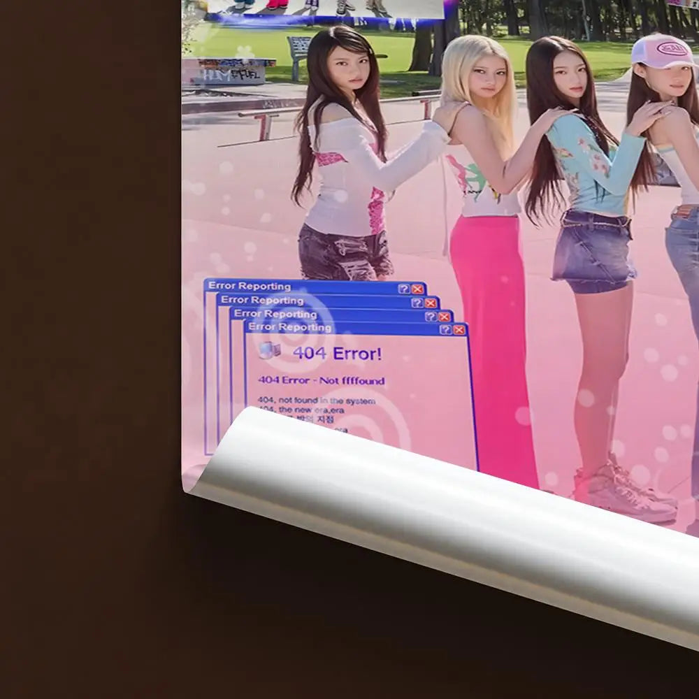 Kpop girl idol group kiiikiii poster, self-adhesive wall art by HSF Marketplace