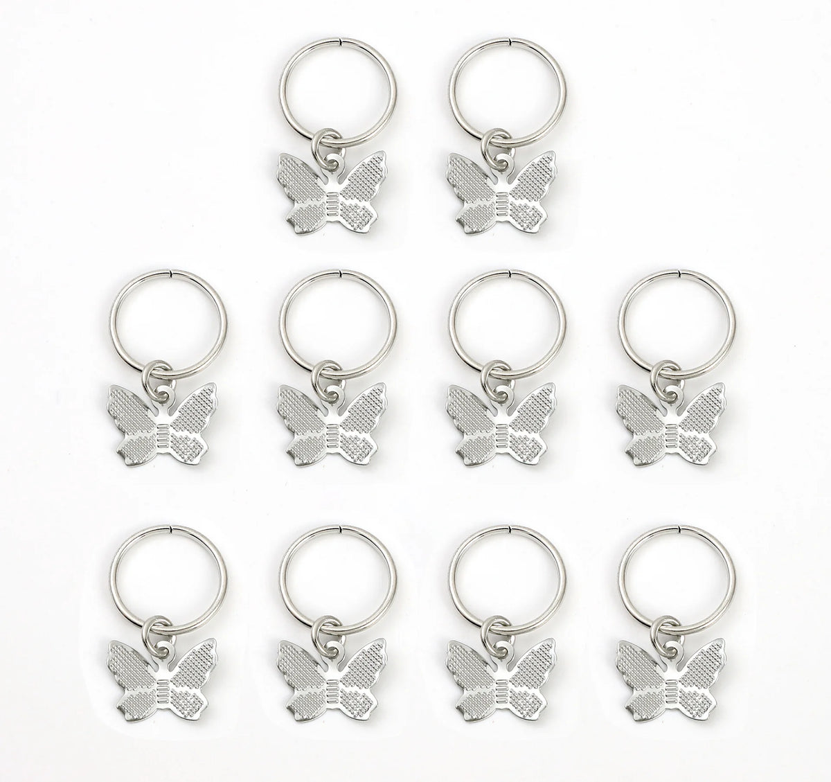 Silver star pearl hair braid dreadlock beads, 10-pack styling accessories by HSF Marketplace
