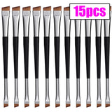 HSF Marketplace professional eyebrow and eyeliner brush set with angled and flat head brushes for precise makeup application.