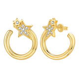 Orstarry S925 sterling silver 18k gold classic knot stud earrings for women, close-up jewelry view
