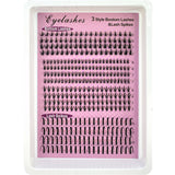 Bottom(6-7mm)&Spiky Lashes Clusters Volume Individual Lashes Cluster Extensions Spikes Lashes Clusters DIY Fairy/Manga Eyelash