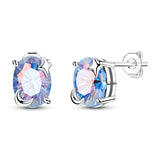 Hypoallergenic CZ zircon hoop earrings in 925 sterling silver by HSF Marketplace