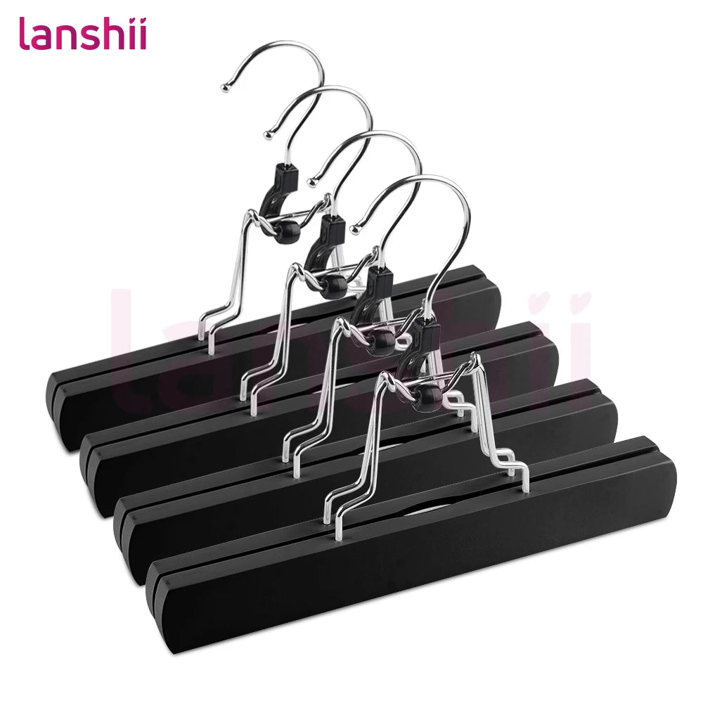 Lanshii Hair Extensions Hanger, 4PCS – Wooden Anti-Slip Rack for Wigs & Extensions, Ideal for Styling & Storage