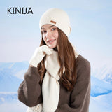Women's warm woolen hat, scarf and gloves set by HSF Marketplace for winter wear