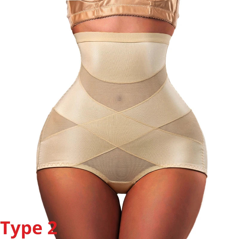CXZD women’s high waist trainer body shaper panties with tummy and belly control shapewear girdle waistband