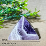 Crystal Natural Pyramid Stone Quartz Stone Amethyst Smelting Healing Spiritual Carving Mineral Home DecorationGemstones