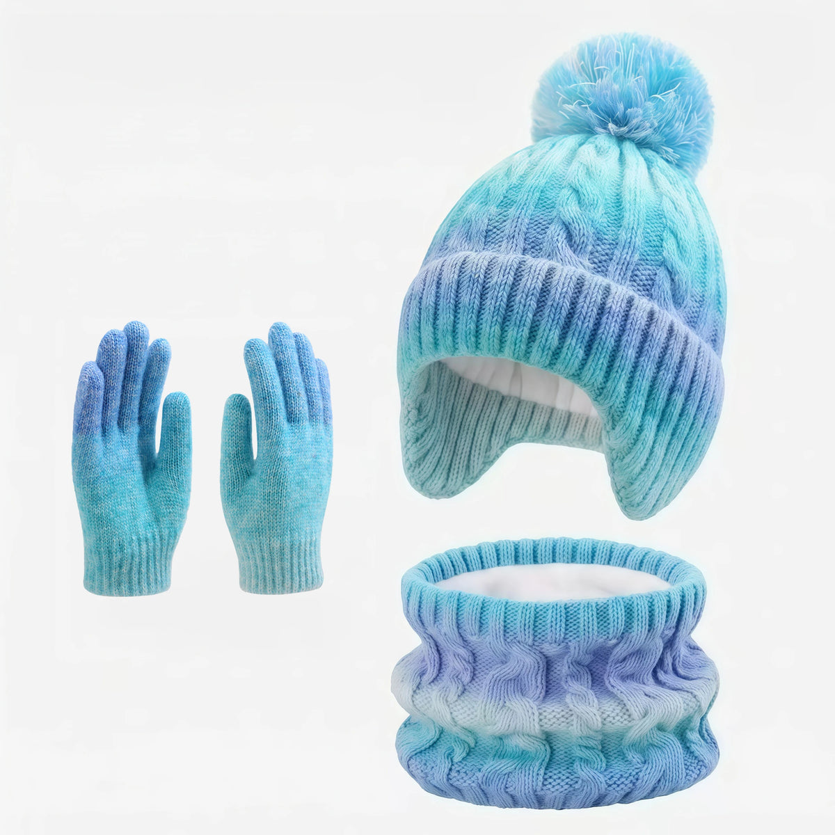 Children's warm fleece hat, scarf and gloves set for boys and girls by HSF Marketplace