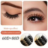 60D fluffy false eyelash extensions by HSF for a natural fox eye look