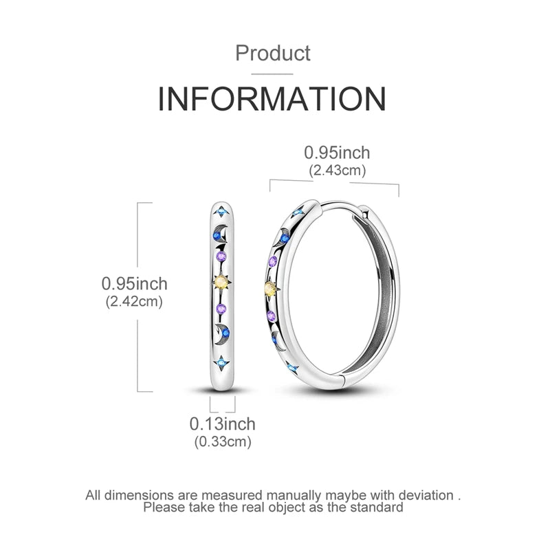 925 sterling silver hoop earrings with night sky gemstones, HSF Marketplace jewelry